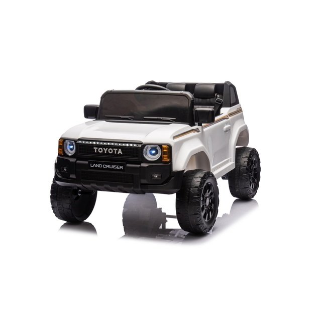 Vienvietis elektrinis džipas vaikams Toyota Land Cruiser PRADO, baltas
