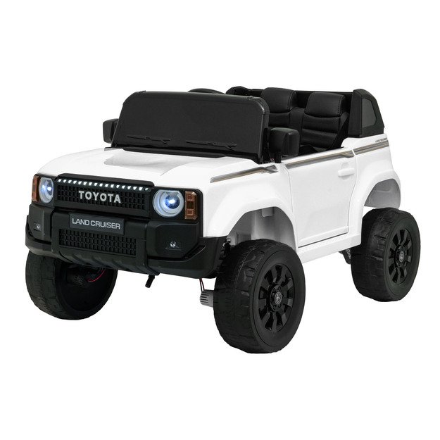 Vienvietis elektrinis džipas vaikams Toyota Land Cruiser PRADO, baltas
