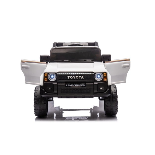 Vienvietis elektrinis džipas vaikams Toyota Land Cruiser PRADO, baltas