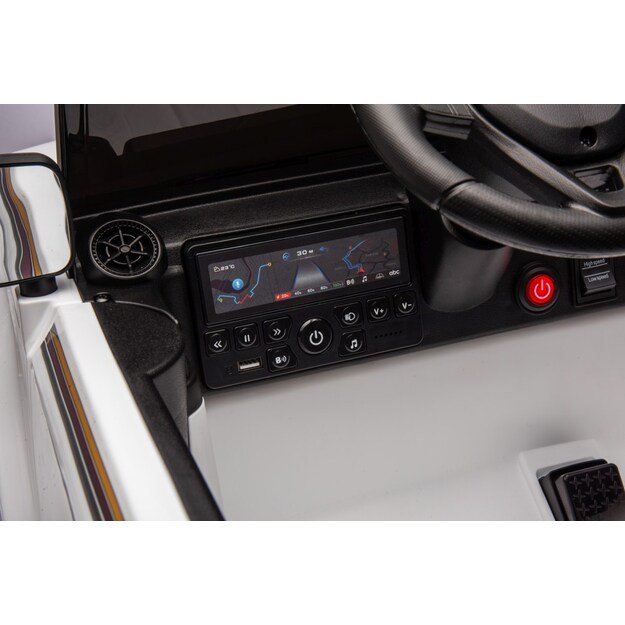 Vienvietis elektrinis džipas vaikams Toyota Land Cruiser PRADO, baltas