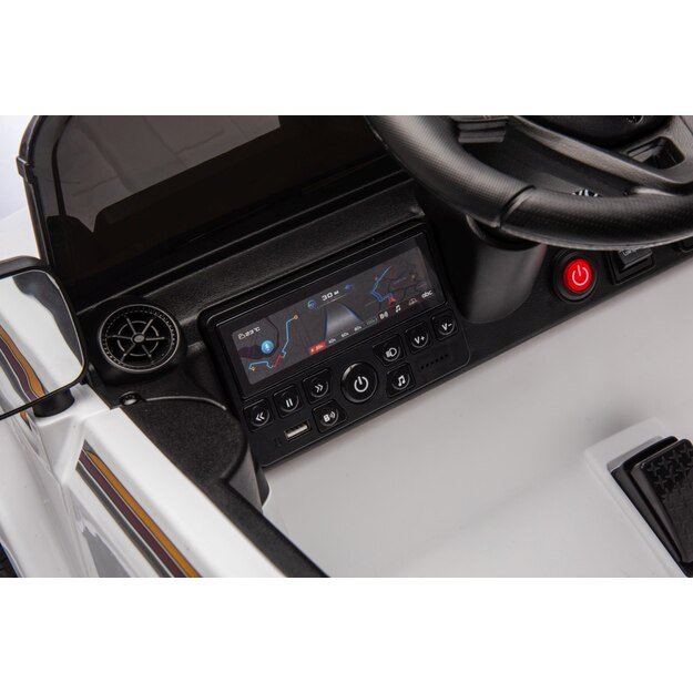Vienvietis elektrinis džipas vaikams Toyota Land Cruiser PRADO, baltas