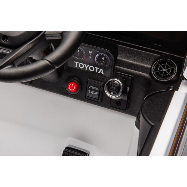 Vienvietis elektrinis džipas vaikams Toyota Land Cruiser PRADO, baltas