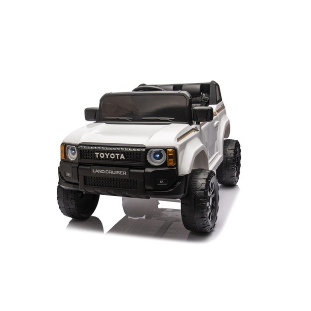 Vienvietis elektrinis džipas vaikams Toyota Land Cruiser PRADO, baltas