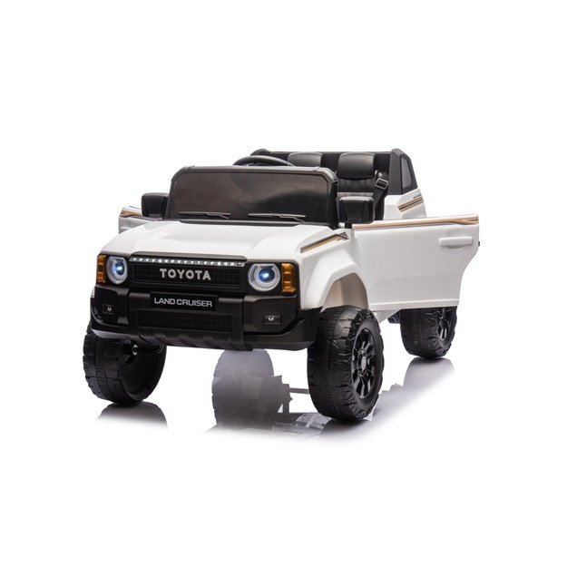 Vienvietis elektrinis džipas vaikams Toyota Land Cruiser PRADO, baltas