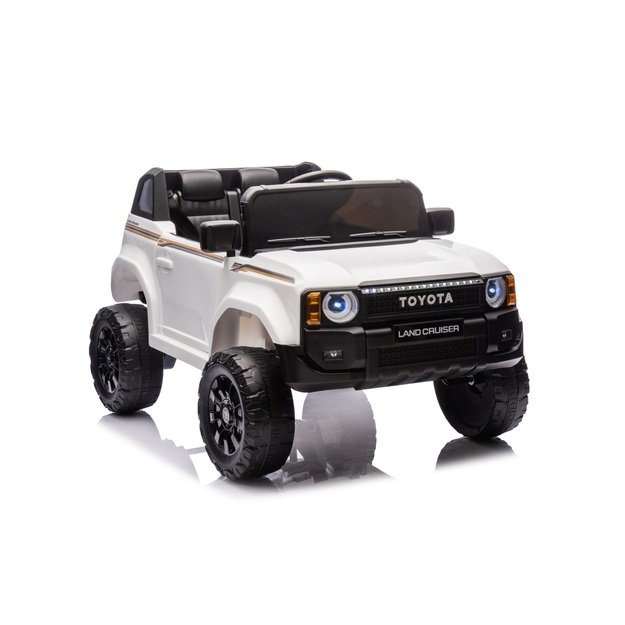 Vienvietis elektrinis džipas vaikams Toyota Land Cruiser PRADO, baltas