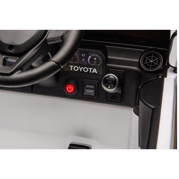 Vienvietis elektrinis džipas vaikams Toyota Land Cruiser PRADO, baltas