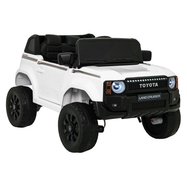 Vienvietis elektrinis džipas vaikams Toyota Land Cruiser PRADO, baltas