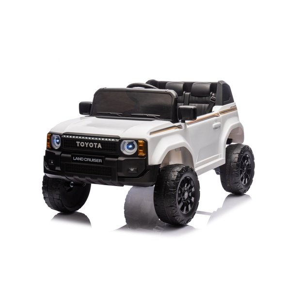 Vienvietis elektrinis džipas vaikams Toyota Land Cruiser PRADO, baltas