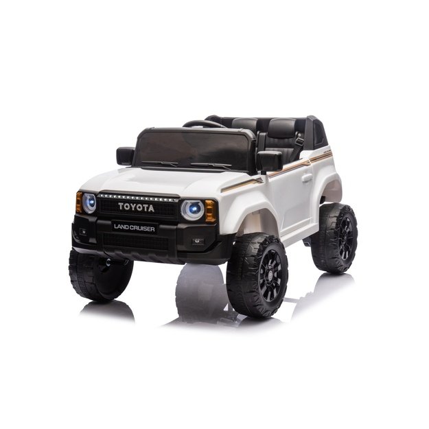 Vienvietis elektrinis džipas vaikams Toyota Land Cruiser PRADO, baltas
