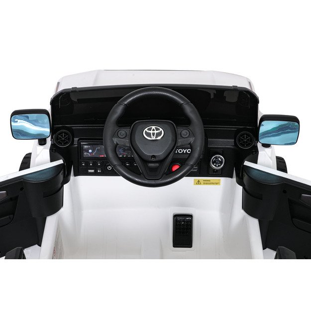 Vienvietis elektrinis džipas vaikams Toyota Land Cruiser PRADO, baltas