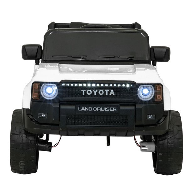 Vienvietis elektrinis džipas vaikams Toyota Land Cruiser PRADO, baltas