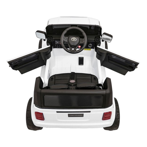 Vienvietis elektrinis džipas vaikams Toyota Land Cruiser PRADO, baltas
