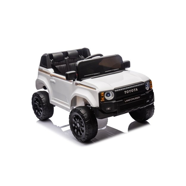 Vienvietis elektrinis džipas vaikams Toyota Land Cruiser PRADO, baltas