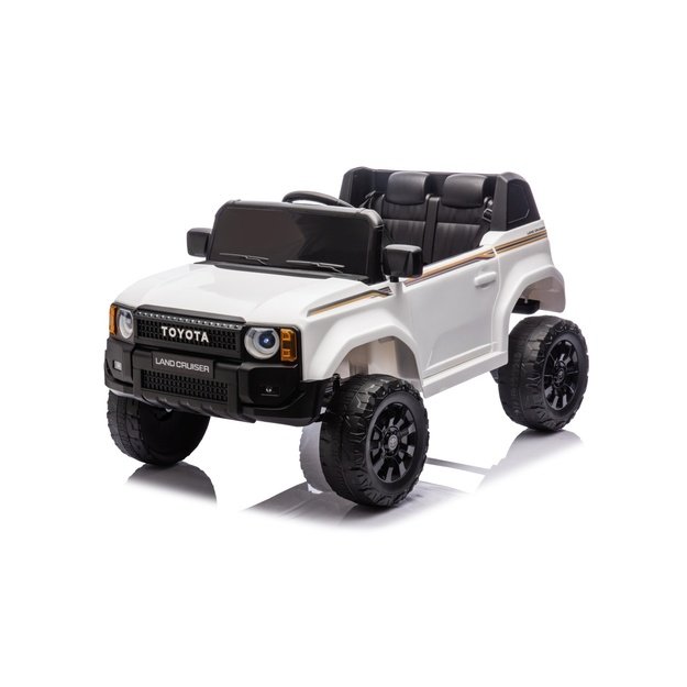 Vienvietis elektrinis džipas vaikams Toyota Land Cruiser PRADO, baltas