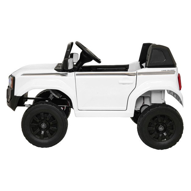 Vienvietis elektrinis džipas vaikams Toyota Land Cruiser PRADO, baltas