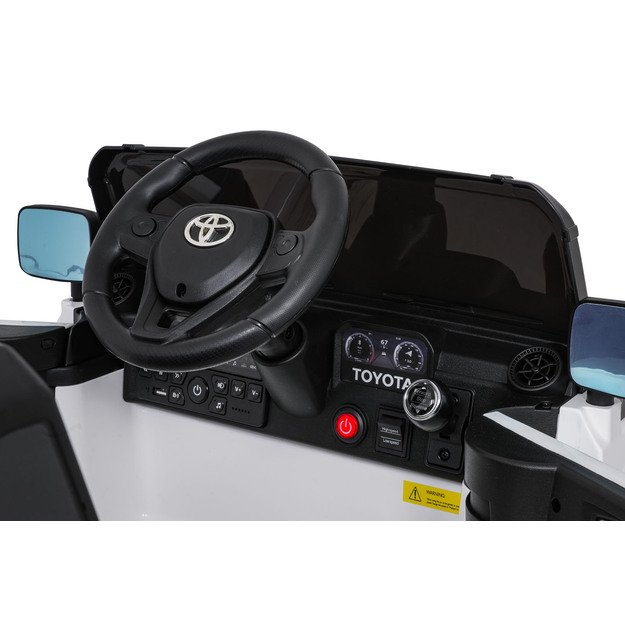 Vienvietis elektrinis džipas vaikams Toyota Land Cruiser PRADO, baltas