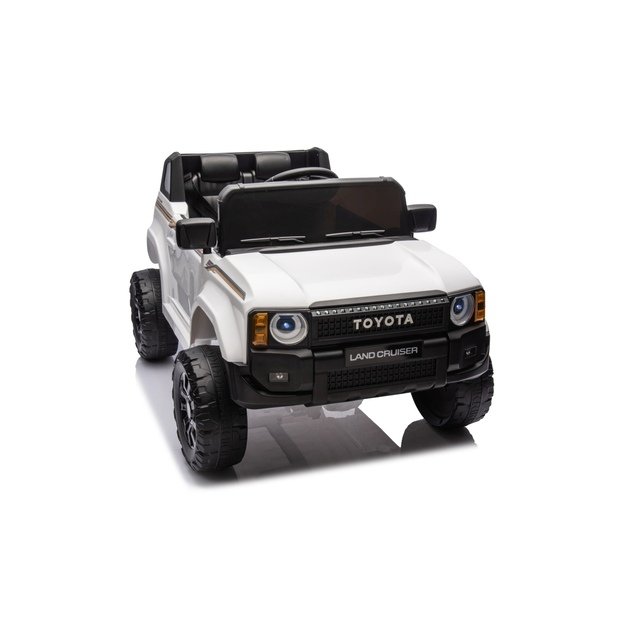 Vienvietis elektrinis džipas vaikams Toyota Land Cruiser PRADO, baltas