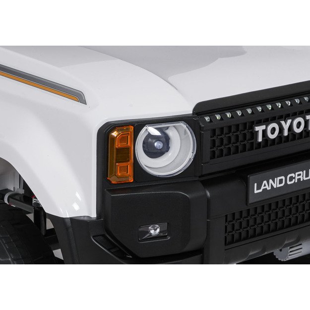 Vienvietis elektrinis džipas vaikams Toyota Land Cruiser PRADO, baltas