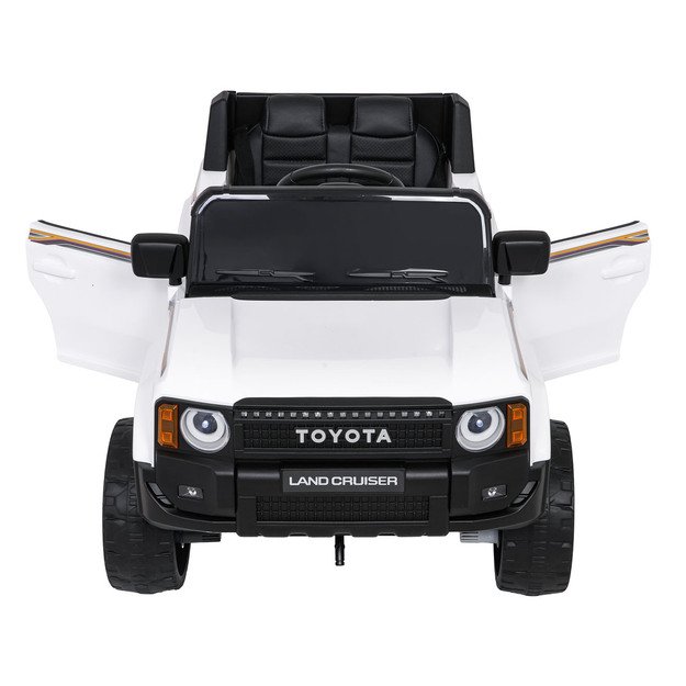 Vienvietis elektrinis džipas vaikams Toyota Land Cruiser PRADO, baltas