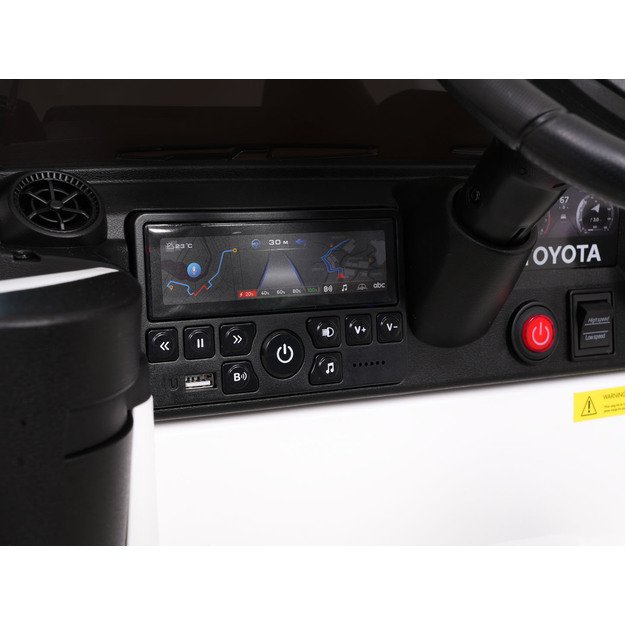 Vienvietis elektrinis džipas vaikams Toyota Land Cruiser PRADO, baltas