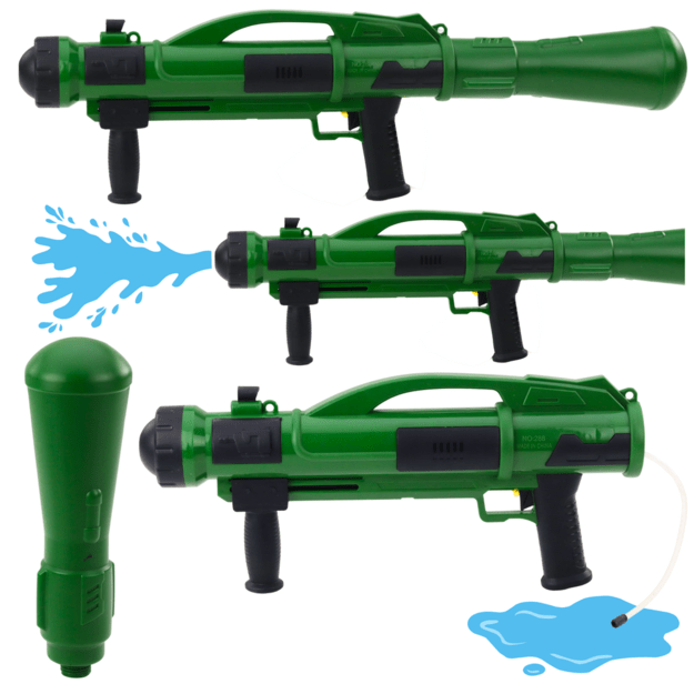 Žaislinis vandens pistoletas „Bazooka“ 1100ml, žalias