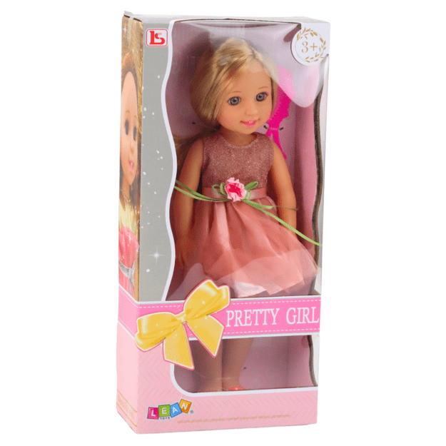 Lėlė Lala su suknele ir peteliške 38cm