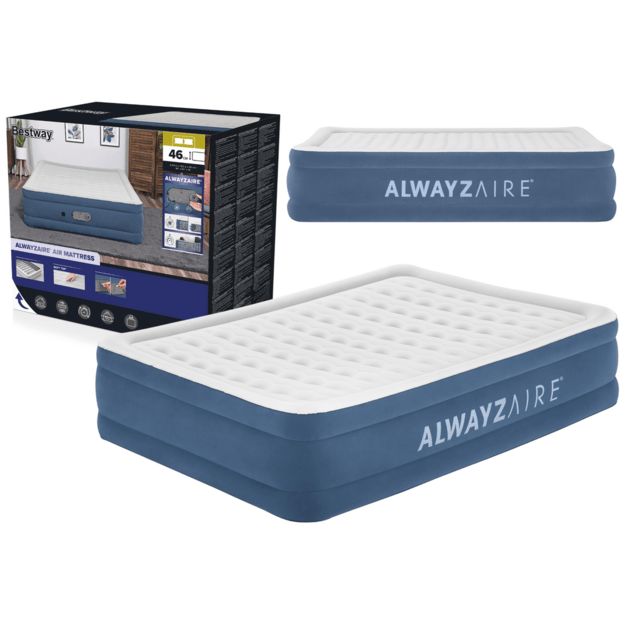 Pripučiamas dvivietis čiužinys 203x152x46cm, Bestway 67624