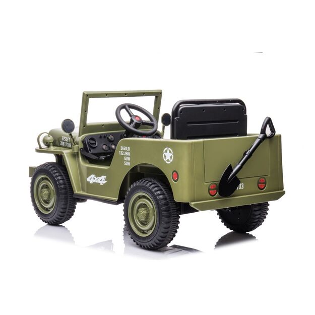 Vienvietis elektromobilis džipas JH-103 4x4, chaki