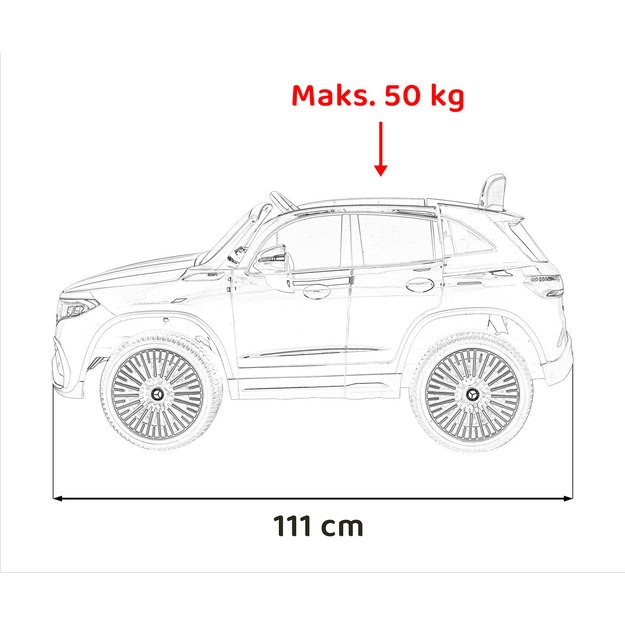 Vienvietis elektrinis džipas vaikams Mercedes Benz EQA 250, žalias
