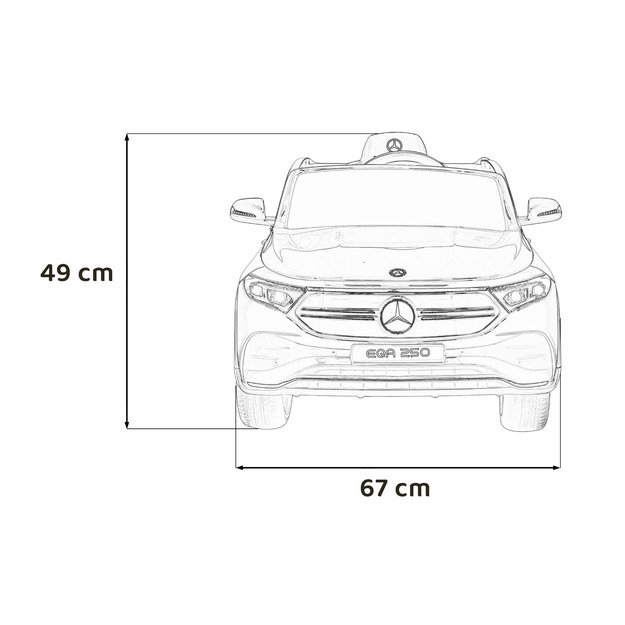 Vienvietis elektrinis džipas vaikams Mercedes Benz EQA 250, žalias
