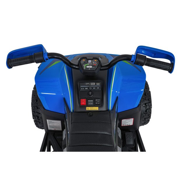 Vienvietis elektrinis keturratis vaikams Quad Fast Wheel, mėlynas