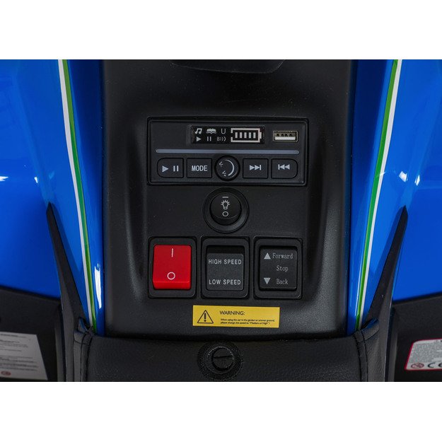 Vienvietis elektrinis keturratis vaikams Quad Fast Wheel, mėlynas