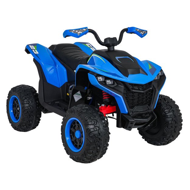 Vienvietis elektrinis keturratis vaikams Quad Fast Wheel, mėlynas