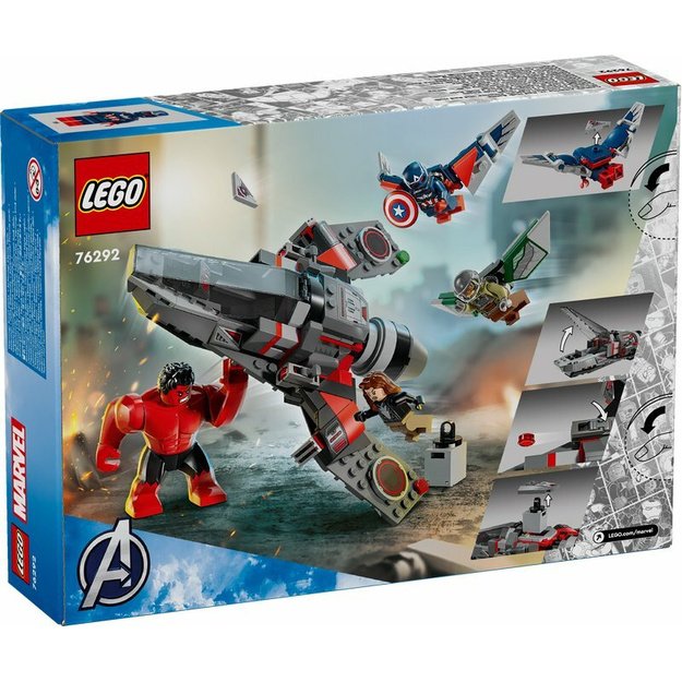 Konstruktorius vaikams „Kapitonas Amerika prieš Raudonąjį Halką“ Marvel, LEGO 76292