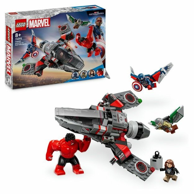 Konstruktorius vaikams „Kapitonas Amerika prieš Raudonąjį Halką“ Marvel, LEGO 76292