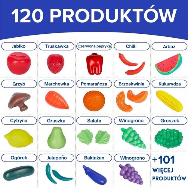Didelis įvairių maisto produktų rinkinys 120el., WOOPIE