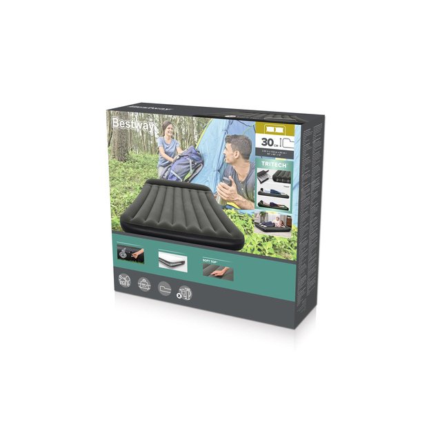 Pripučiamas dvivietis čiužinys 203x152x30cm, Bestway 67682