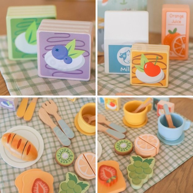 Medinis pikniko rinkinys vaikams su pjaustomais vaisiai, TOOKY TOY 2