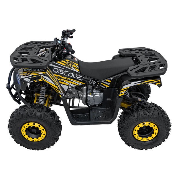 Benzininis keturratis vaikams 120CC DISCOVERER, geltonas