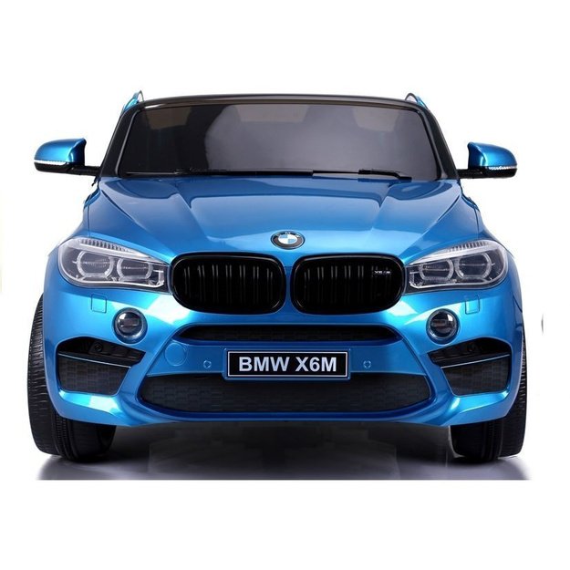 Dvivietis elektromobilis vaikams BMW X6M mėlynas lakuotas 4