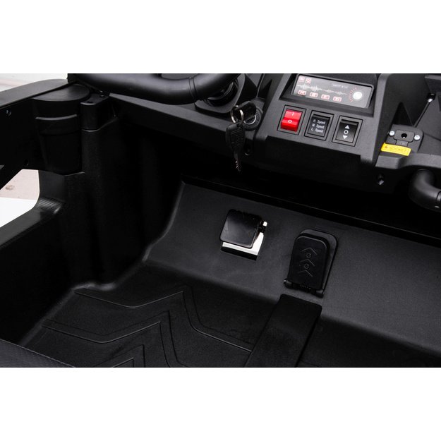 Galingas dvivietis elektromobilis vaikams UTV-2000 Strong A032, žalias