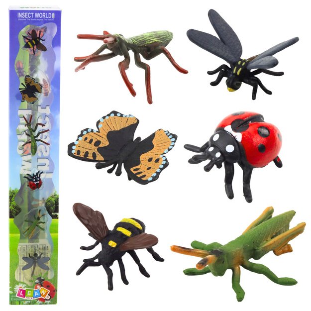 Mini vabzdžių figūrėlių rinkinys 4–6 cm, 6 vnt.