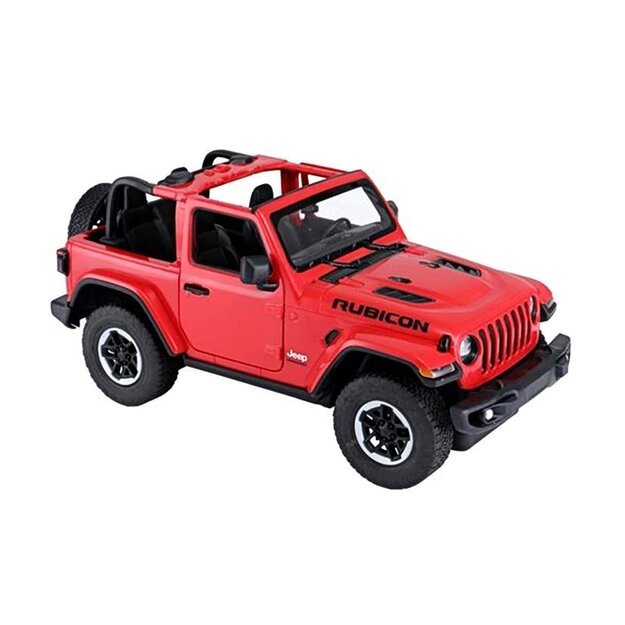 Nuotoliniu būdu valdomas Jeep Wrangler Rubicon visureigis 1:14, raudonas