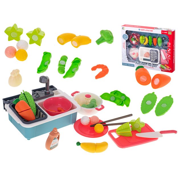 Vaikiška indų plovimo kriauklė su priedais, Little Chef