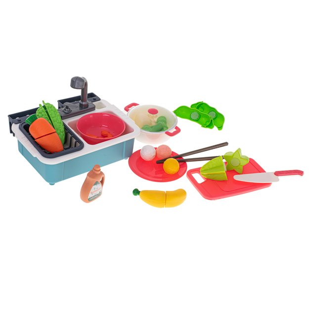 Vaikiška indų plovimo kriauklė su priedais, Little Chef 28
