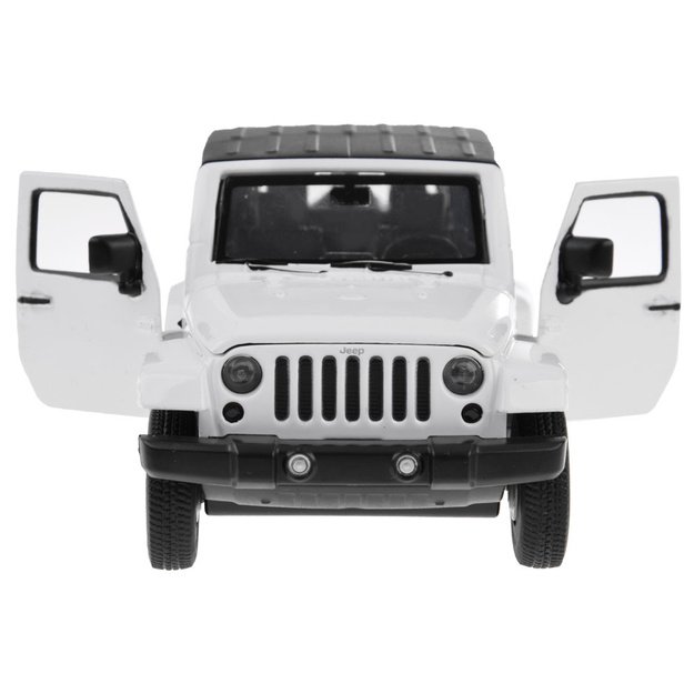 Žaislinis metalinis visureigis Jeep Wrangler 1:32, baltas