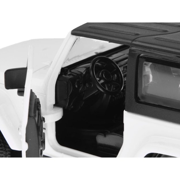 Žaislinis metalinis visureigis Jeep Wrangler 1:32, baltas
