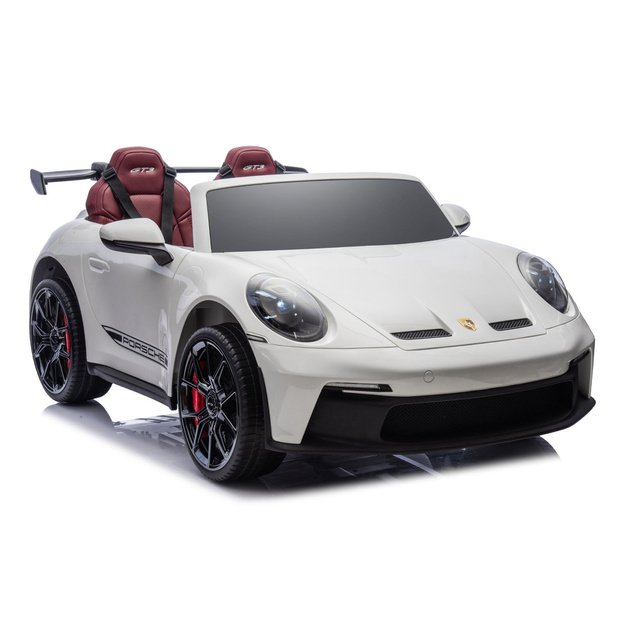 Dvivietis vaikiškas elektromobilis vaikams Porsche GT3, baltas, 24V