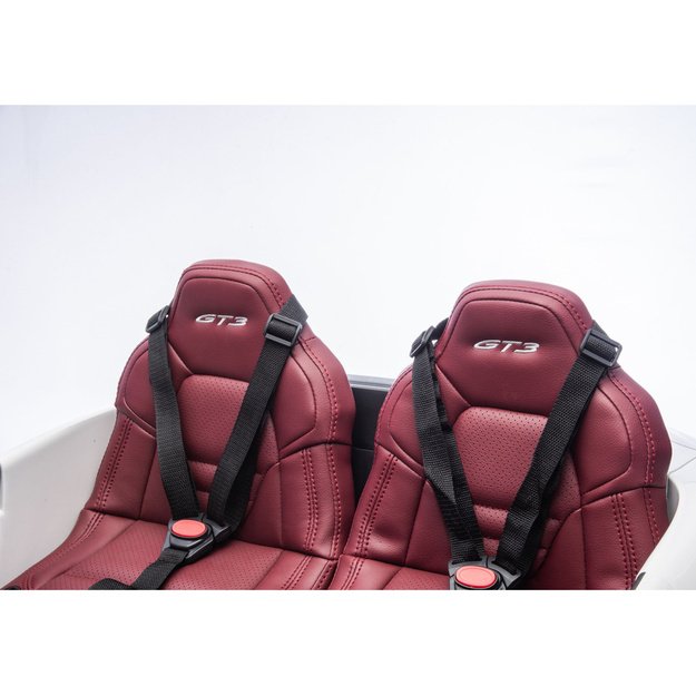 Dvivietis vaikiškas elektromobilis vaikams Porsche GT3, baltas, 24V 6