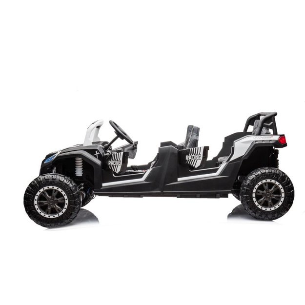 Galingas keturvietis elektromobilis vaikams 4x4 bagis A033 24V, baltas